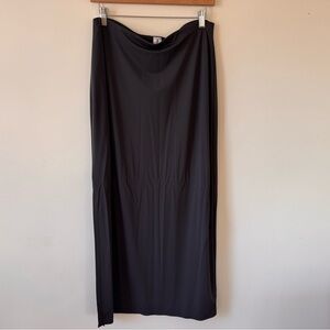 Abound Charcoal Side Slit Maxi Skirt Size L